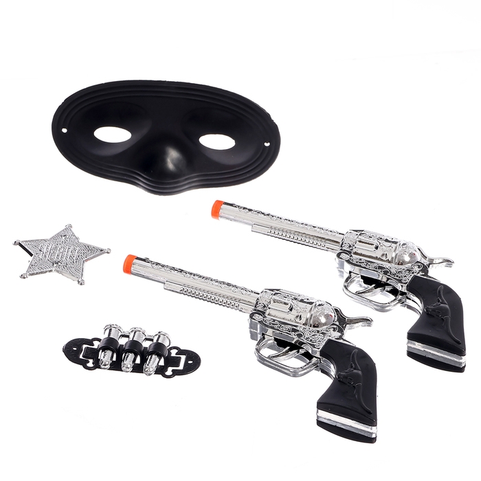 Набор ковбоя &laquo;Шериф&raquo;, 2 пистолета, маска, значок