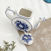 Чайник "Сова", 22 х 8 х 20 см, гжель, кобальт Чайник "Сова", 22 х 8 х 20 см, гжель, кобальт