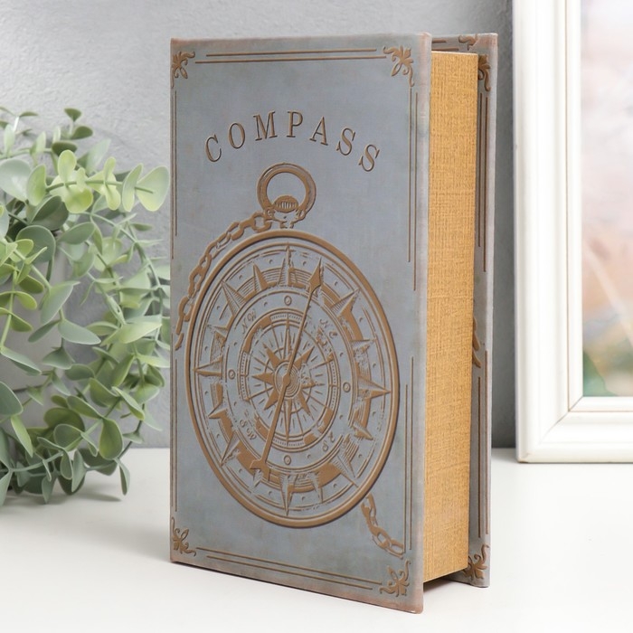 Сейф-книга дерево кожзам Сейф-книга дерево кожзам "Компас" 21х13х5 см