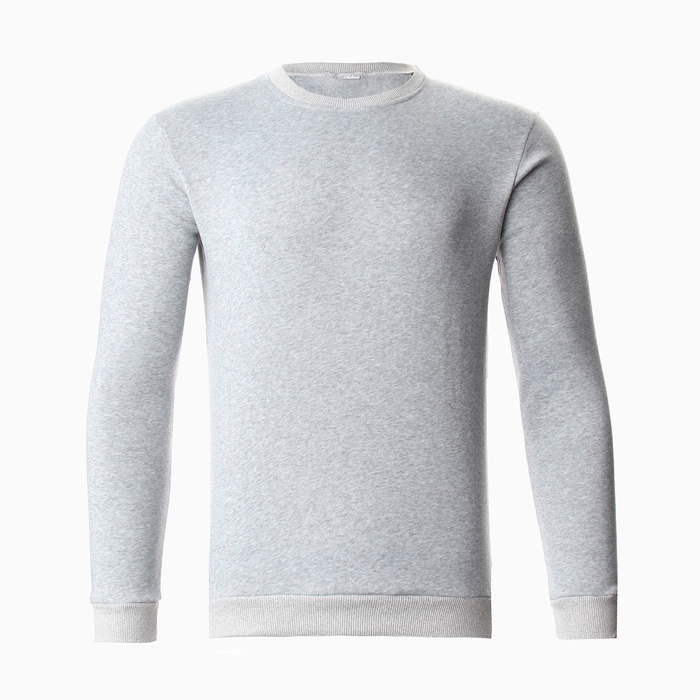 Свитшот мужской НАЧЁС, цвет светло-серый, размер 54