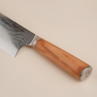 Нож кухонный SL Home «Оливия», топорик, лезвие 17,78 см, дамасская сталь, цвет коричневый Нож кухонный SL Home «Оливия», топорик, лезвие 17,78 см, дамасская сталь, цвет коричневый