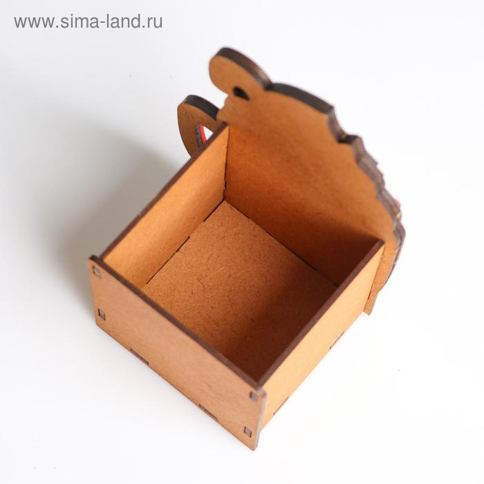 Кашпо деревянное, 12&times;9&times;15 см "Новогоднее. Кружка горячая", подарочная упаковка