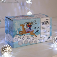 Гирлянда &laquo;Нить&raquo; 4 м с насадками &laquo;Шарик с узором&raquo;, IP20, прозрачная нить, 20 LED, свечение белое, 8 режимов, 220 В