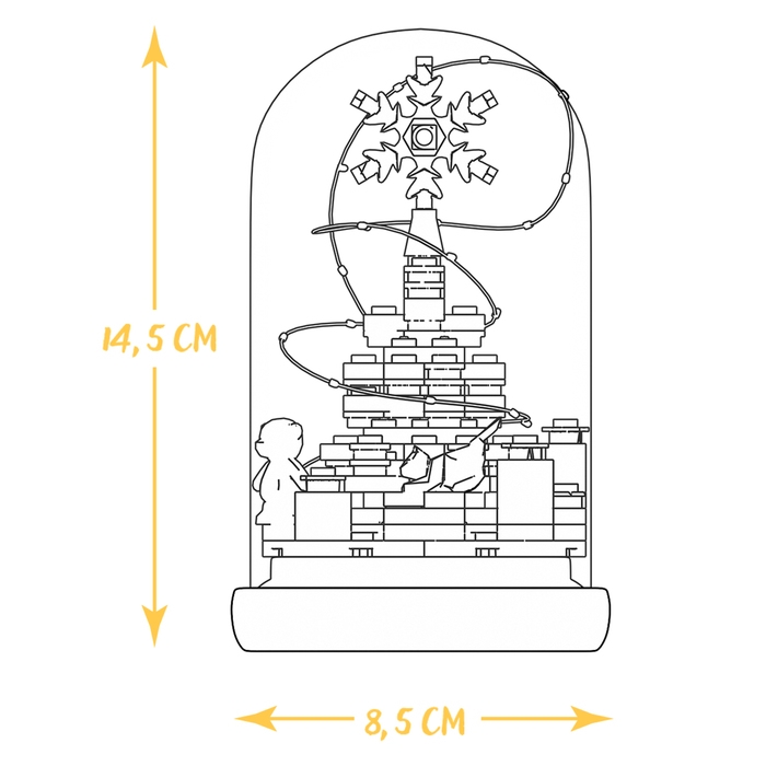 Конструктор блочный ночник «Ёлочка», 118 деталей, с гирляндой Конструктор блочный ночник «Ёлочка», 118 деталей, с гирляндой