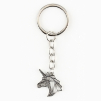 Брелок для ключей металлический &laquo;Единорог&raquo;, 7.5 х 3.7 см