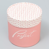 Набор шляпных коробок 2 в 1, упаковка подарочная, &laquo;Точки&raquo;, 13 х 13 см, 16 х 16 см