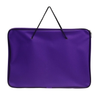 Папка для чертежей и рисунков А3, 470 х 340 х 20 мм с ручками, текстильная, внутренний карман "Творчество" фиолетовая