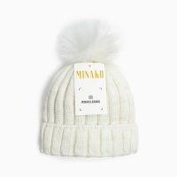 Шапка для девочки MINAKU "Блестящая", р-р 50-52, цв. экрю Шапка для девочки MINAKU "Блестящая", р-р 50-52, цв. экрю