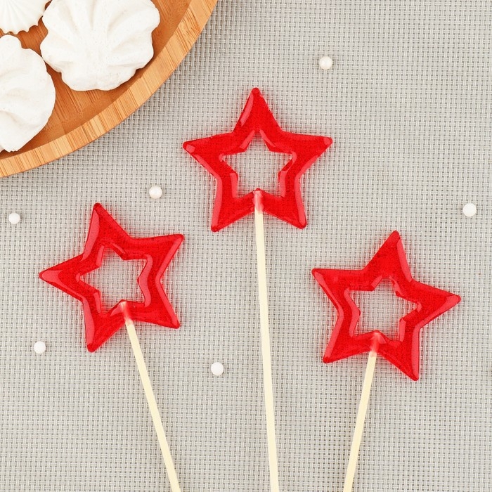 Силиконовый молд для леденцов и шоколада &laquo;Звезды&raquo;, цвет прозрачный