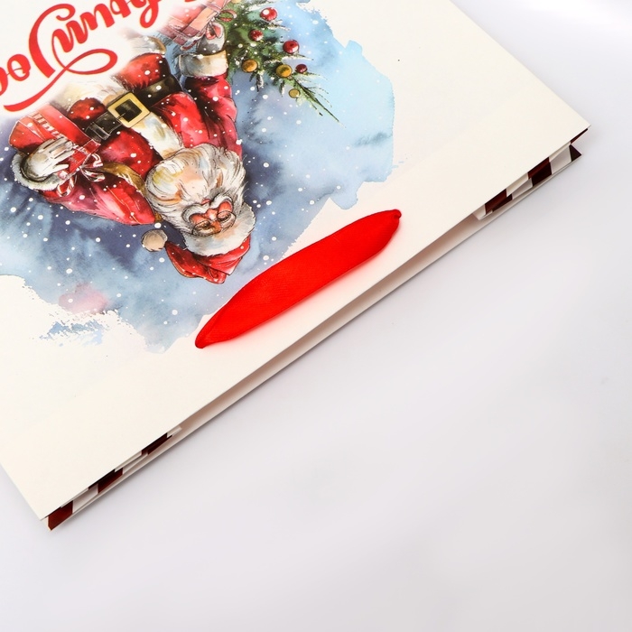 Новый год. Пакет подарочный новогодний бумажный, Новый год. Пакет подарочный новогодний бумажный, "Дед Мороз", 24 х 20 х 11 см.