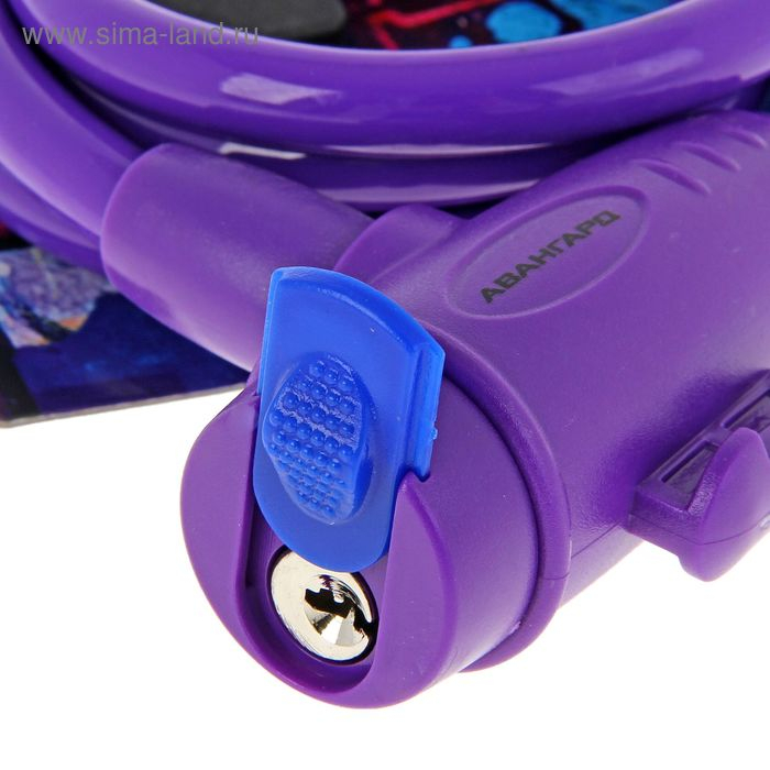 Замок навесной Замок навесной "АВАНГАРД" ВС-Т10 Техно Индиго, с тросом, 1000 мм