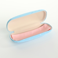 Футляр для очков на хлопушке, длина 16 см, цвет голубой Футляр для очков на хлопушке, длина 16 см, цвет голубой