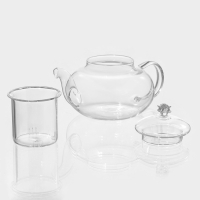 Чайник заварочный со стеклянным ситом &laquo;Валенсия с розой&raquo;, 600 мл