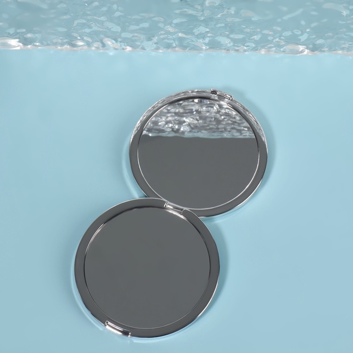 Зеркало складное &laquo;Волны&raquo;, d = 7,5 см, цвет серебристый