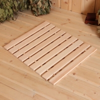 Коврик- сидушка для бани из липы, тиснение Плетёнка, 42х35х1 см Коврик- сидушка для бани из липы, тиснение Плетёнка, 42х35х1 см