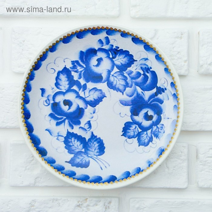 Тарелка декоративная &laquo;Рисунок Гжель&raquo;, D = 20 см
