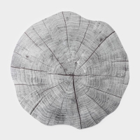 Салфетка сервировочная на стол &laquo;Спил&raquo;, 38&times;39 см, цвет серый