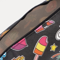 Косметичка на молнии, цвет чёрный/разноцветный