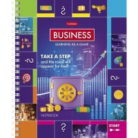 Тетрадь 80 листов в клетку на гребне "Монополия", обложка мелованный картон, блок офсет 65г/м&sup2;, 4 вида