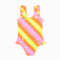 Купальник слитный для девочек, цвет оранжевый, рост 98-104 см