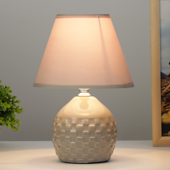 Лампа настольная 37514/1 1х40Вт Е14 перламутровый 18х18х26 см RISALUX