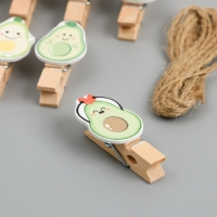 Декор для творчества дерево "Прищепка. Авокадо" набор 10 шт 3,8х1,9х1,2 см Декор для творчества дерево "Прищепка. Авокадо" набор 10 шт 3,8х1,9х1,2 см