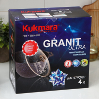 Кастрюля Granit ultra (original), 4 л, d=26 см, h=19 см, антипригарное покрытие, цвет коричневый
