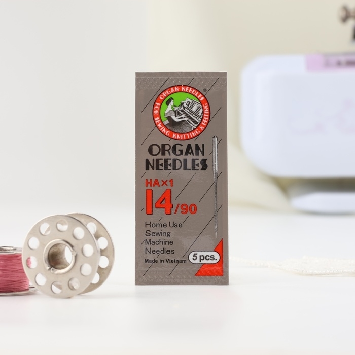 Иглы для бытовых швейных машин, универсальные, 5 шт, №90 Иглы для бытовых швейных машин, универсальные, 5 шт, №90