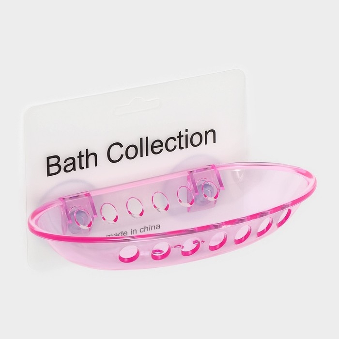 Мыльница на присосках Bath Collection, пластик, 15,5&times;9,5&times;3 см, цвет МИКС