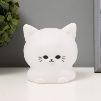Ночник "Котенок" LED белый 9,5х10х10 см Ночник "Котенок" LED белый 9,5х10х10 см