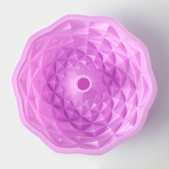 Форма для выпечки Доляна «Ромбовидная», силикон, d=23 см, внутренний d=21 см, цвет розовый Форма для выпечки Доляна «Ромбовидная», силикон, d=23 см, внутренний d=21 см, цвет розовый