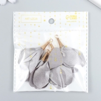 Декор для творчества текстиль "Бутон, благородный серый" набор 6 шт 6 см Декор для творчества текстиль "Бутон, благородный серый" набор 6 шт 6 см