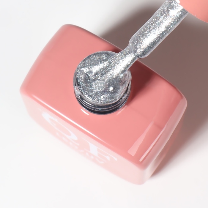 Гель лак для ногтей &laquo;CAT`S EYE PEARL&raquo;, 3-х фазный, 10 мл, LED/UV, цвет серебристый (58)