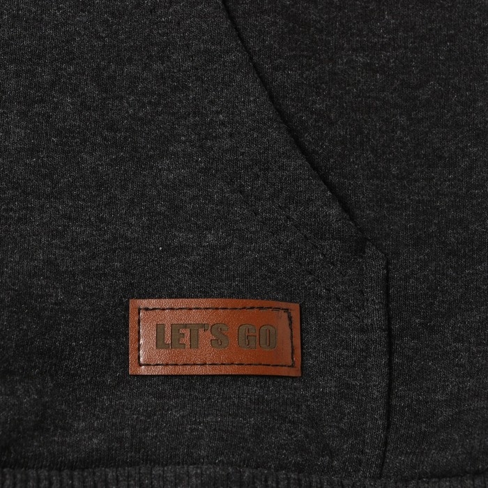 Толстовка детская, цвет чёрный меланж, рост 170 см