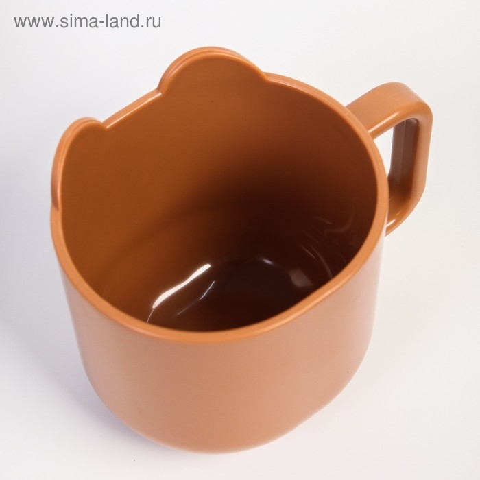 Кружка детская 260 мл., &laquo;Мишка&raquo;, цвет коричневый