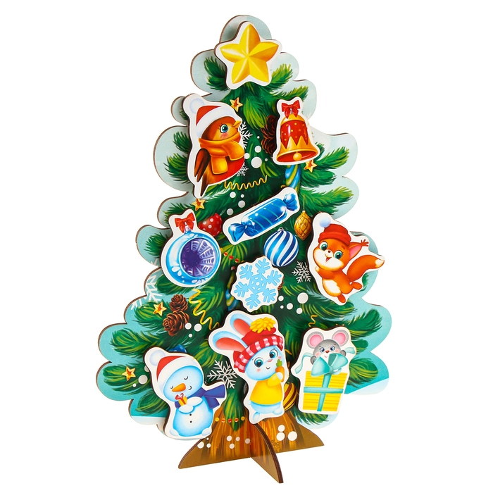 Новогодняя головоломка. Липучки «Новый год! Наряди ёлочку» Новогодняя головоломка. Липучки «Новый год! Наряди ёлочку»