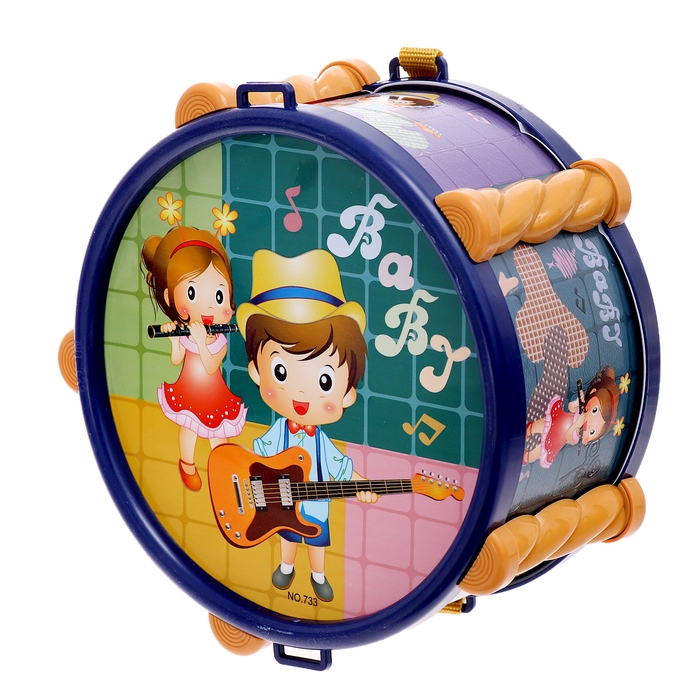 Барабан детский «Малышок», цвета МИКС Барабан детский «Малышок», цвета МИКС