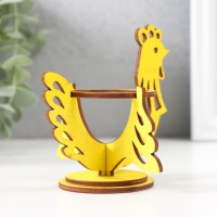 Подставка Пасхальная "Курочка" 9,5х8,5х8,3 см (набор 5 деталей) жёлтый Подставка Пасхальная "Курочка" 9,5х8,5х8,3 см (набор 5 деталей) жёлтый