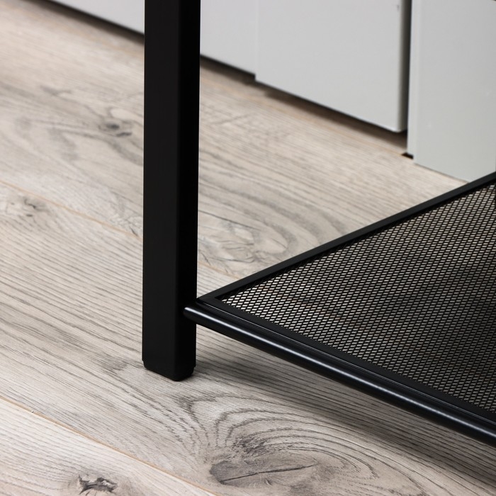 Банкетка &laquo;Торонто 33C&raquo;, 92, 5&times;31, 6&times;11, 3 см, цвет каркаса черный, цвет сиденья серый