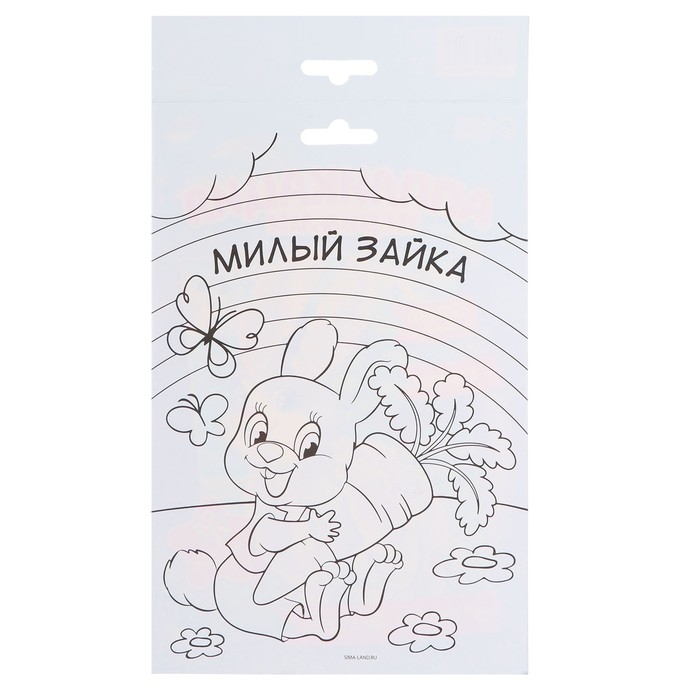 Аппликация перьями и стразами для детей &laquo;Зайчик&raquo;, набор для творчества