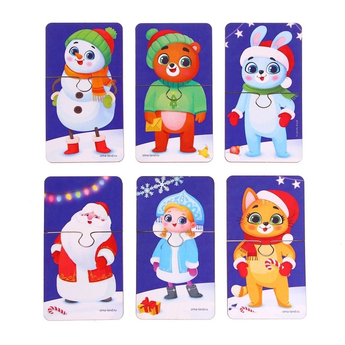 Пазлы-половинки &laquo;Новый год! Новогодняя кутерьма&raquo;