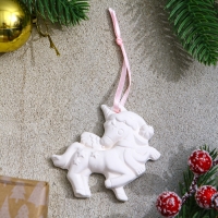 Новый год! Набор ёлочных украшений под раскраску 4 шт. &laquo;Единороги&raquo; с подвесом, кисть