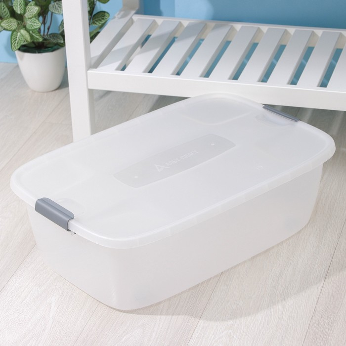 Бокс универсальный на колёсиках, 32 л, 60×40×19 см, цвет МИКС Бокс универсальный на колёсиках, 32 л, 60×40×19 см, цвет МИКС