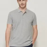 Рубашка поло мужская Planet Men, серый меланж, размер XXL