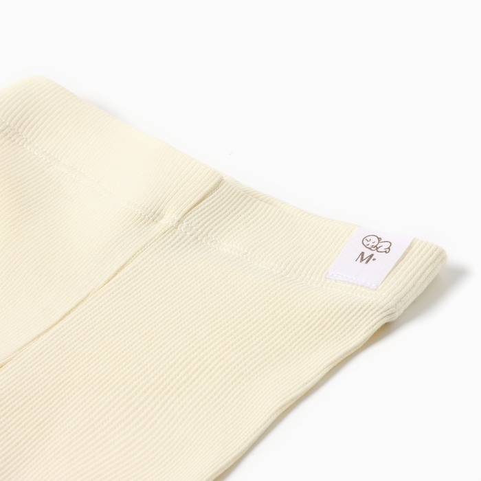 Комплект леггинсов детских MINAKU: Basic Line BABY, цвет молочный/кремовый, рост 74-80