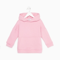 Худи для девочки KAFTAN "Basic line", размер 30 (98-104), цвет розовый Худи для девочки KAFTAN "Basic line", размер 30 (98-104), цвет розовый