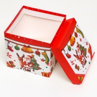 Новый год. Коробка Самосборная &laquo;Дед мороз и Ёлка&raquo; 15 х 15 х 15 см