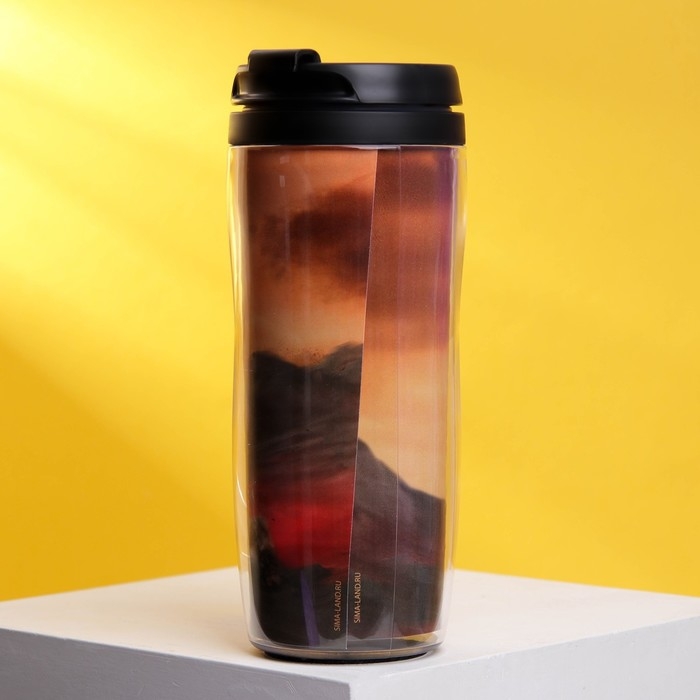 Термостакан со вставкой &laquo;Машина 23 февраля&raquo;, 350 мл