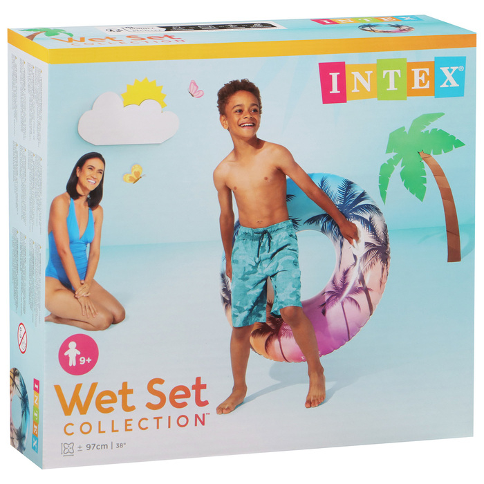 Круг для плавания «Узоры», с ручками, d=97 см, от 9 лет, цвет МИКС, 58263NP INTEX Круг для плавания «Узоры», с ручками, d=97 см, от 9 лет, цвет МИКС, 58263NP INTEX