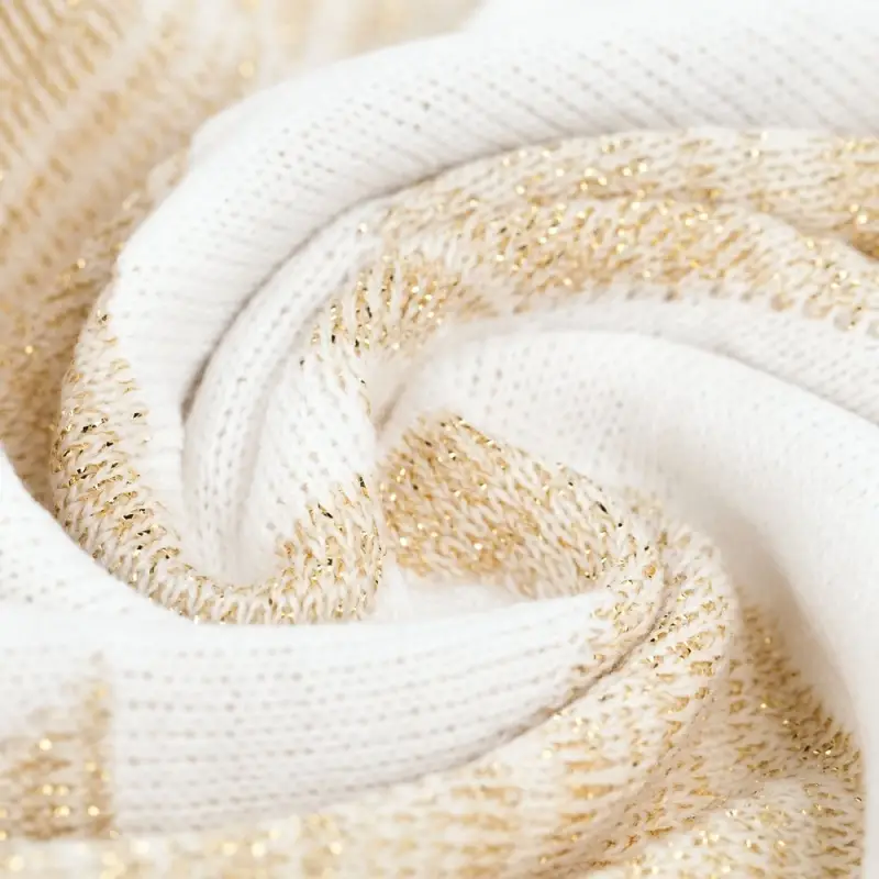 Плед &laquo;Танцующий лес&raquo;, белый с золотистым